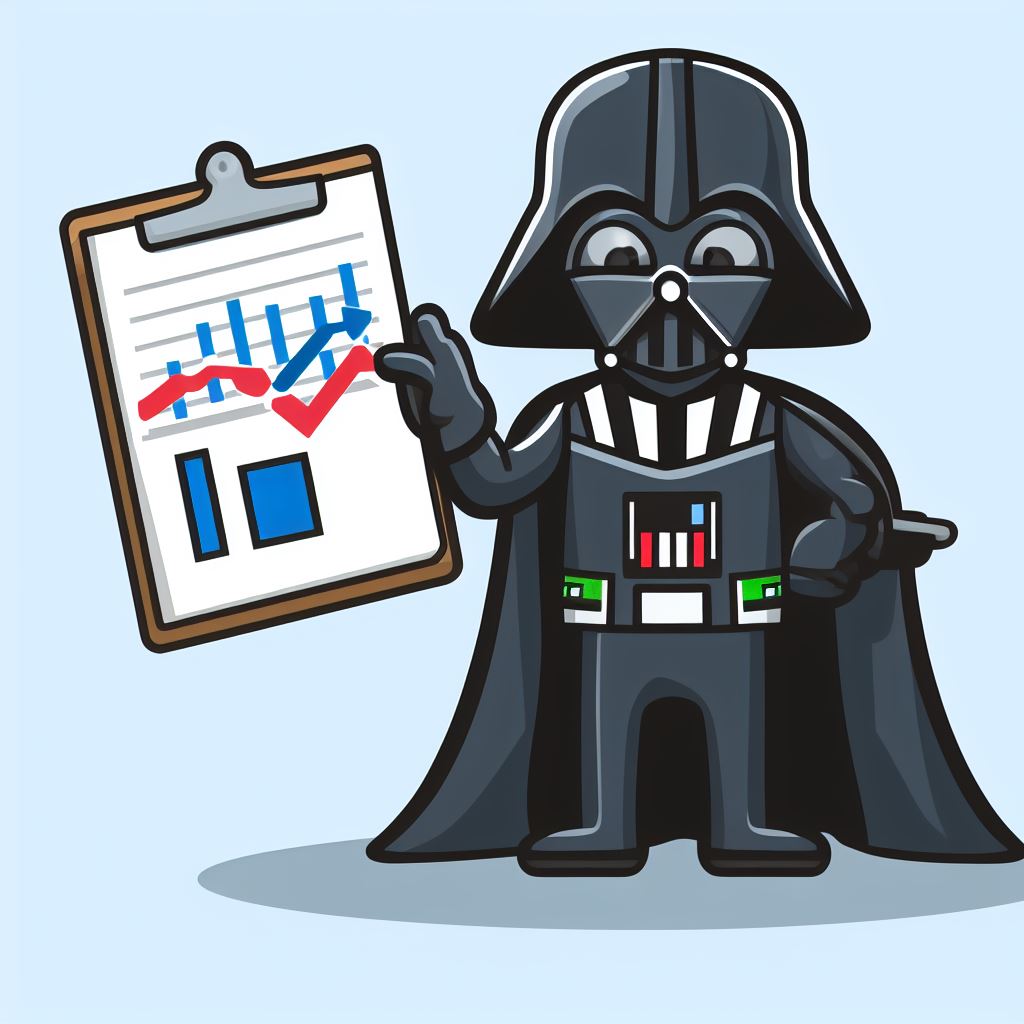 Darth Vader as a Chart cartoon